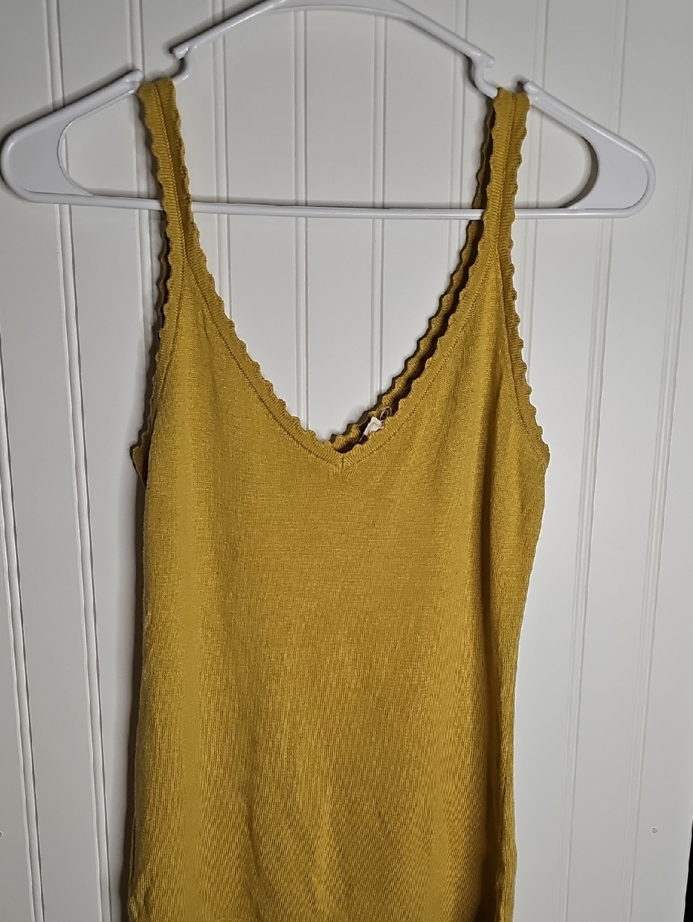 Women’s Mustard Yellow V-Neck Tank Top